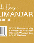 Kilimanjaro, Tanzania Mamsera (Medium Roast)