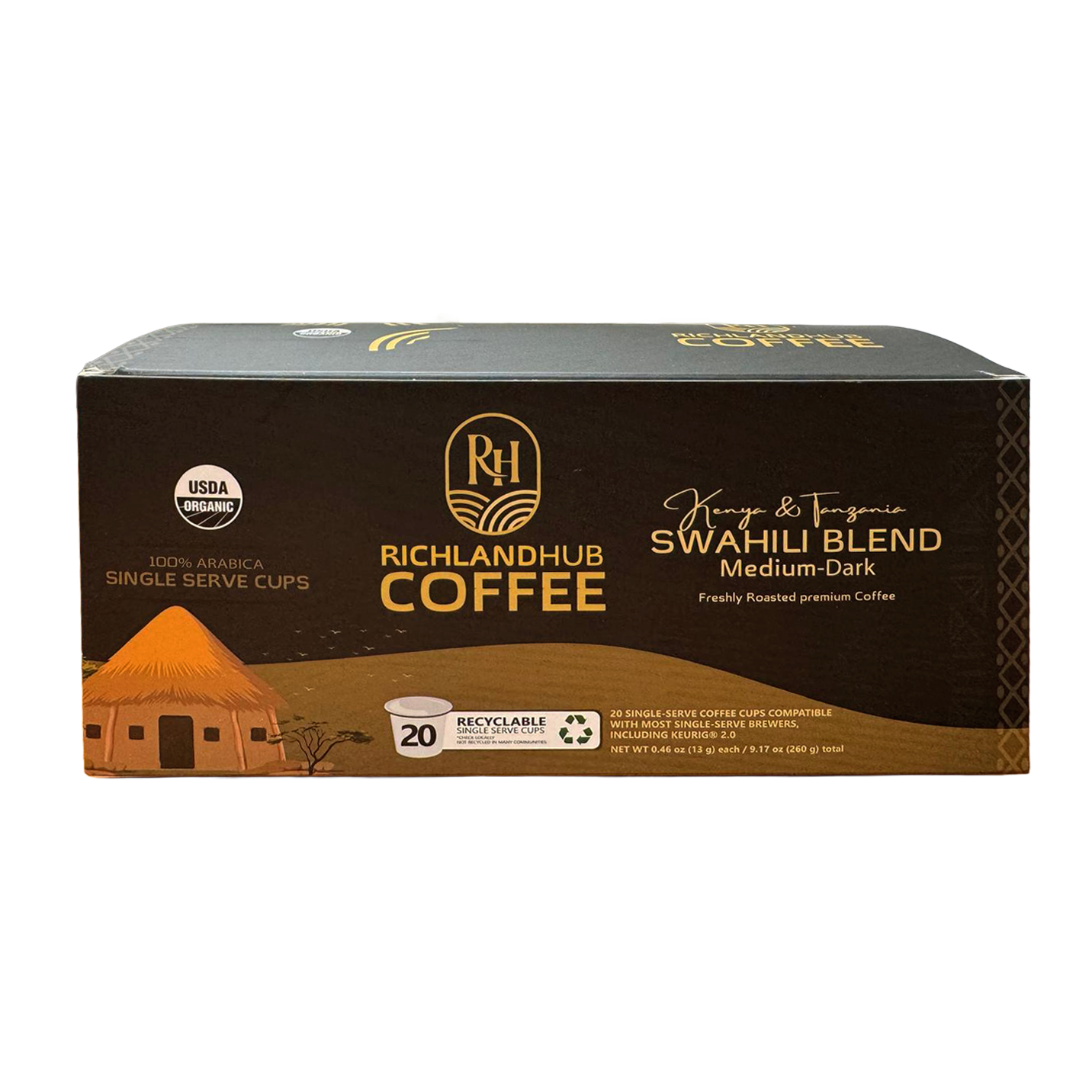 african coffee k cups Ethiopia Sidamo Organic Coffee MEDIUM Roast - Keurig K-Cup Pods