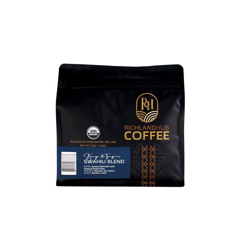 Swahili Blend - Tanzania & Kenya, Medium- Dark Roast Coffee Beans.