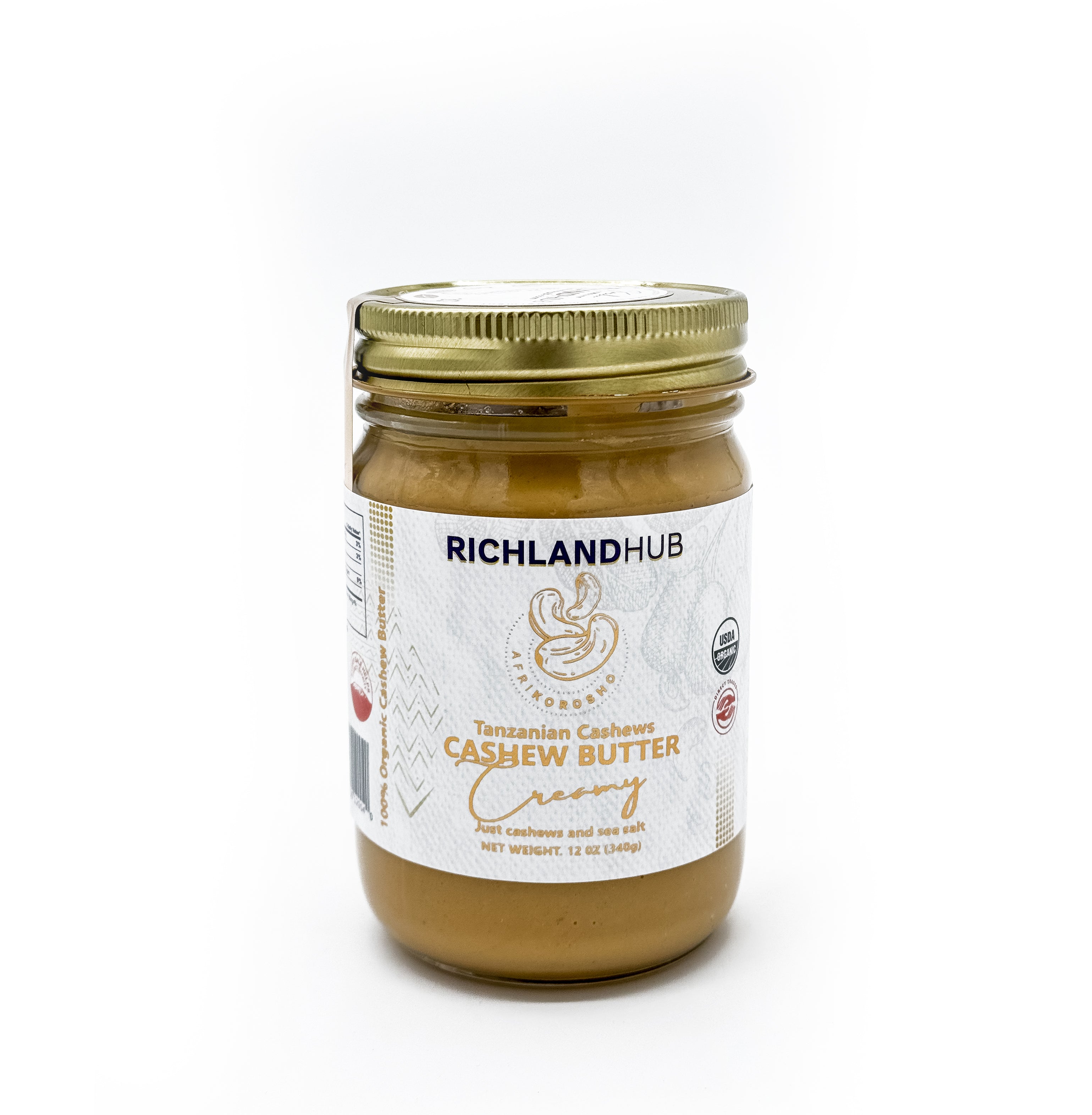 Organic African Creamy Cashew Butter - Lightly Salted