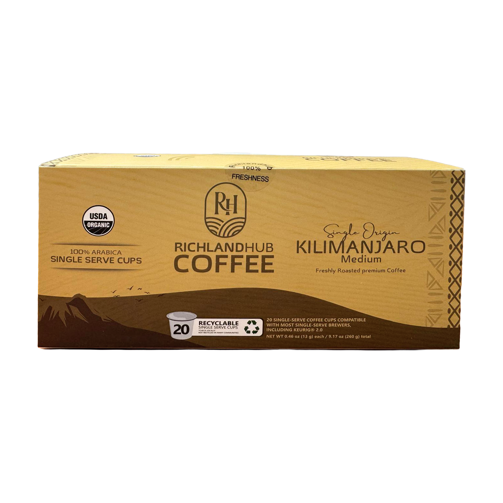 Kilimanjaro, Tanzania Coffee Keurig® K-Cup® Pods - 20Ct Box Wholesale