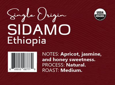 Ethiopia Sidamo Organic Coffee (Subscription) - Medium Roast