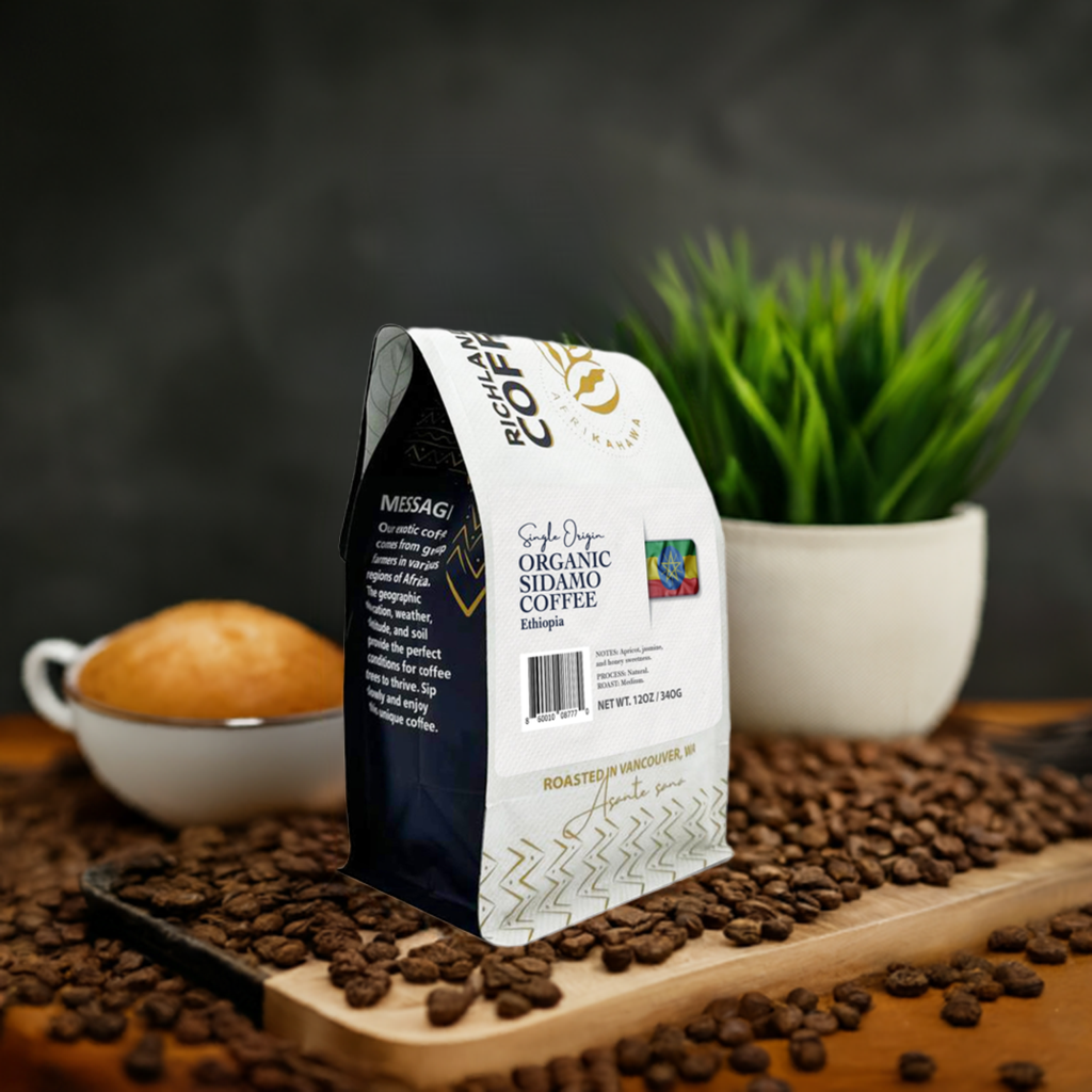 Ethiopia Sidamo Organic Coffee Beans (MEDIUM)