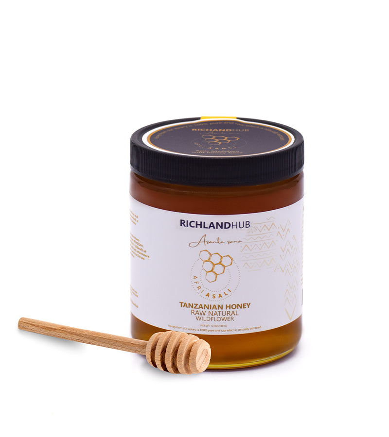 Tanzanian Honey - Raw Artisan Natural Wildflower Honey | Pure &amp; Unprocessed | Non-GMO| Handcrafted Gourmet Honey from Tanzania